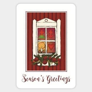 Traditional Christmas window decoration Sticker